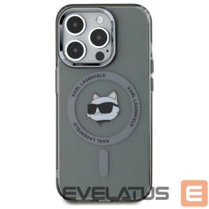 Kitas telefono priedas Karl Lagerfeld  Karl Lagerfeld KLHMP15XHLSCHK iPhone 15 Pro Max 6.7" black/black hardcase IML Metal Choupette Head MagSafe 