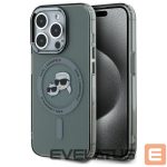 Kitas telefono priedas Karl Lagerfeld  Karl Lagerfeld KLHMP15XHLSKCK iPhone 15 Pro Max 6.7" black/black hardcase IML Metal Karl&Choupette Head MagSafe 