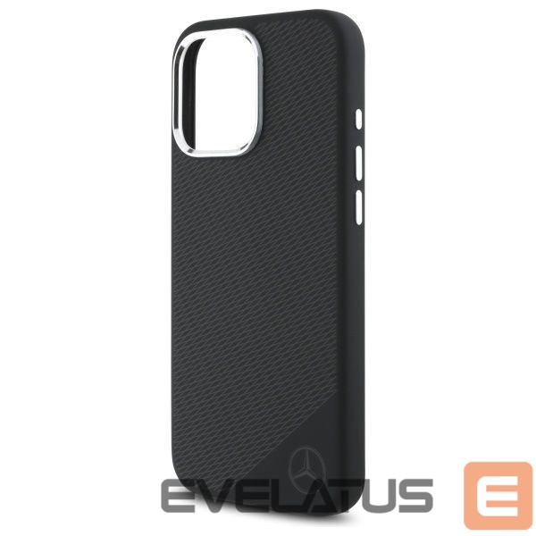 Kitas telefono priedas Mercedes-Benz Mercedes MEHMP16L23SUGDK iPhone 16 Pro 6.3" black/black hardcase Silicone Tonal Logo Wood Pattern MagSafe