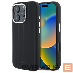 Kitas telefono priedas Mercedes-Benz  Mercedes MEHMP16L23SUVSK iPhone 16 Pro 6.3" black/black hardcase Silicone Vertical Tonal Stripes MagSafe 