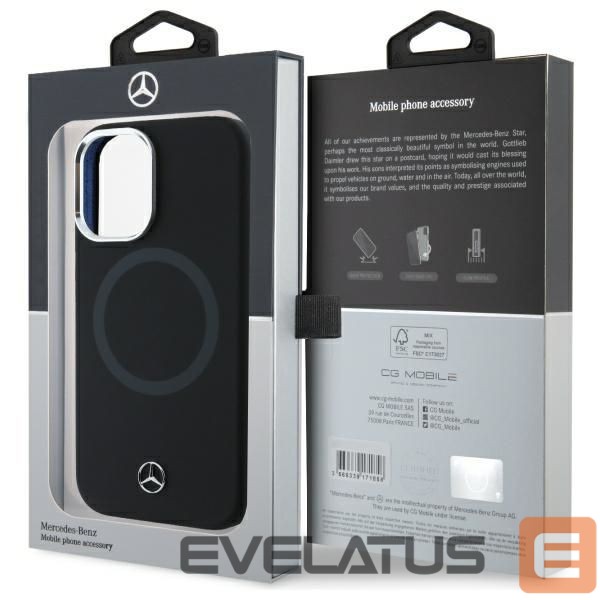 Kitas telefono priedas Mercedes-Benz Mercedes MEHMP16S23SUTTK iPhone 16 6.1" black/black hardcase Silicone Tonal Logo MagSafe
