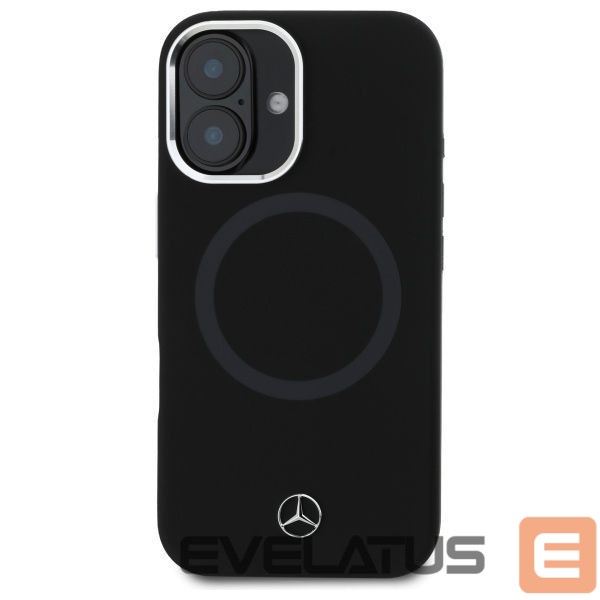 Kitas telefono priedas Mercedes-Benz Mercedes MEHMP16S23SUTTK iPhone 16 6.1" black/black hardcase Silicone Tonal Logo MagSafe