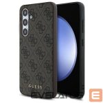 Kitas telefono priedas Guess  Guess GUHCS24FEG4GFBR S24 FE S721 brown/brown hardcase 4G Metal Gold Logo 