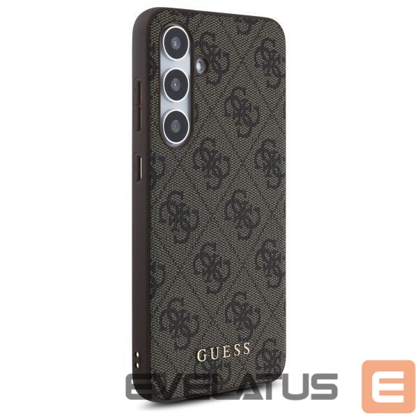 Kitas telefono priedas Guess Guess GUHCS24FEG4GFBR S24 FE S721 brown/brown hardcase 4G Metal Gold Logo