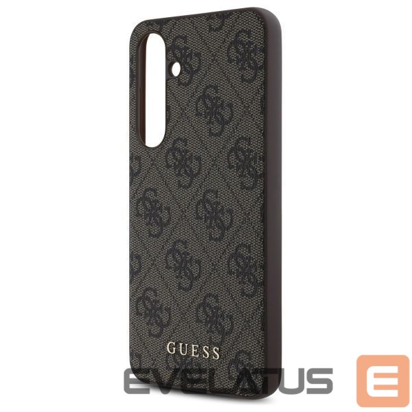 Kitas telefono priedas Guess Guess GUHCS24FEG4GFBR S24 FE S721 brown/brown hardcase 4G Metal Gold Logo