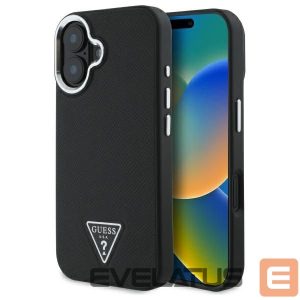 Kitas telefono priedas Guess  Guess GUHMP16MPGTSPSK iPhone 16 Plus 6.7" black/black hardcase Grained Triangle MagSafe