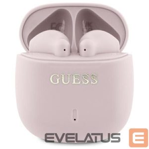 Kitas telefono priedas Guess  Guess Bluetooth headphones GUTWSJ14ESGP TWS + docking station pink/pink Printed Classic Logo 