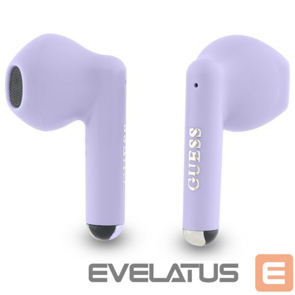 Kitas telefono priedas Guess Guess Bluetooth headphones GUTWSJ14ESGU TWS + docking station purple/purple Printed Classic Logo