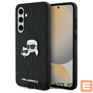 Kitas telefono priedas Karl Lagerfeld  Karl Lagerfeld KLHCS24FEPGKLKCPK Sam S24 FE S721 black/black hardcase Monogram Karl&Chaoupette Head Pin 