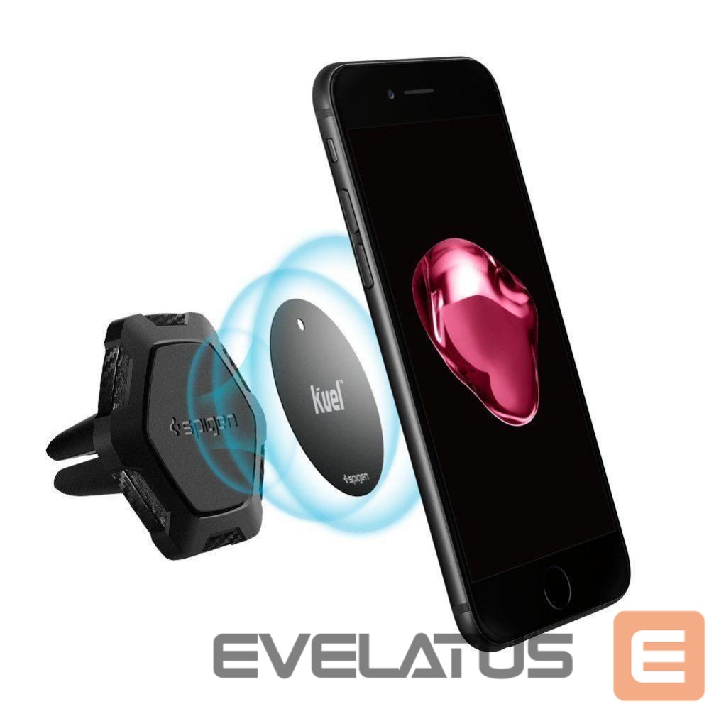 Nugarėlės dėklai Spigen Spigen QS11 Magnetic Car Air Vent Phone Holder - Black