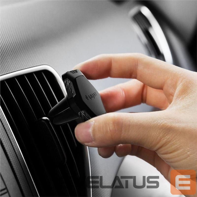 Nugarėlės dėklai Spigen Spigen QS11 Magnetic Car Air Vent Phone Holder - Black