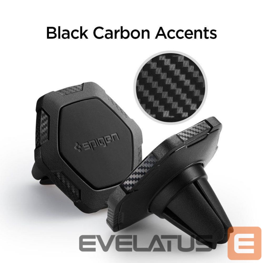 Nugarėlės dėklai Spigen Spigen QS11 Magnetic Car Air Vent Phone Holder - Black