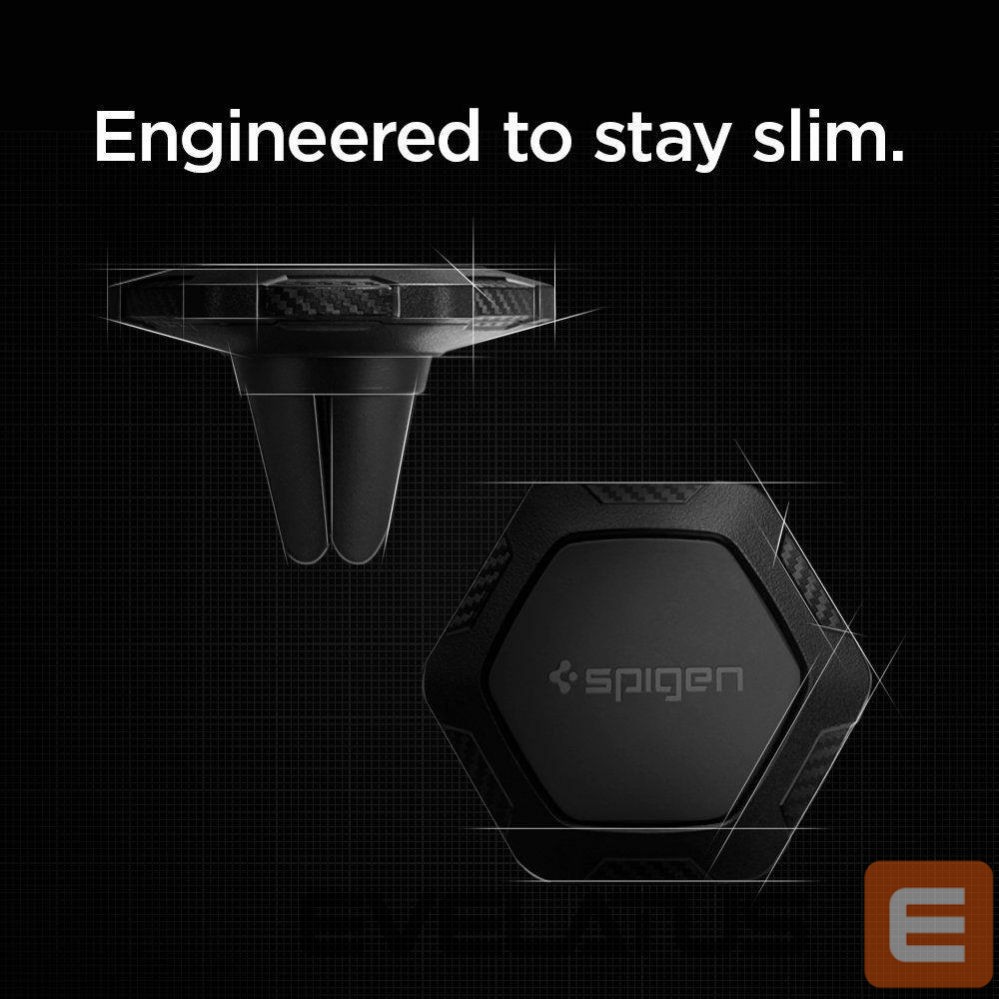 Nugarėlės dėklai Spigen Spigen QS11 Magnetic Car Air Vent Phone Holder - Black
