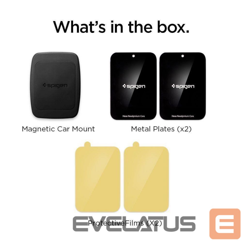 Automatinis laikiklis Spigen Spigen H12 phone holder for car air vent magnetic - black