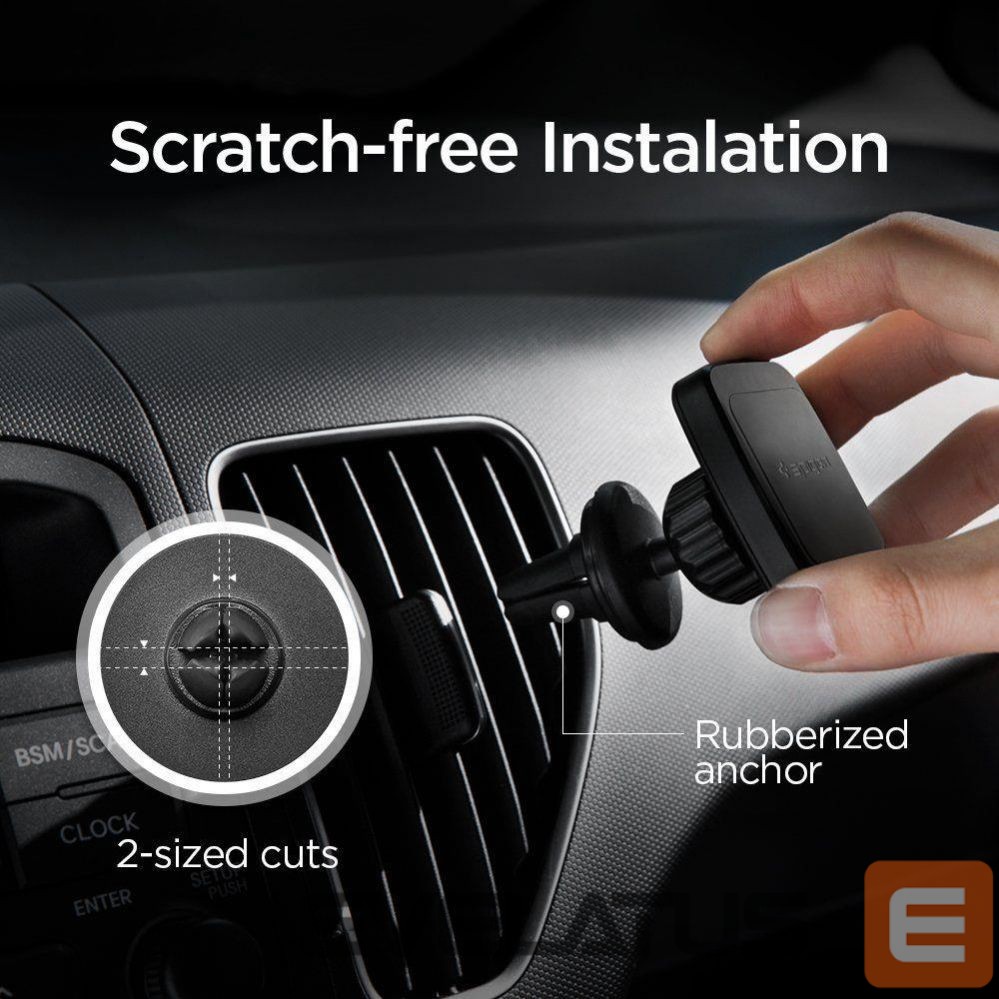 Automatinis laikiklis Spigen Spigen H12 phone holder for car air vent magnetic - black