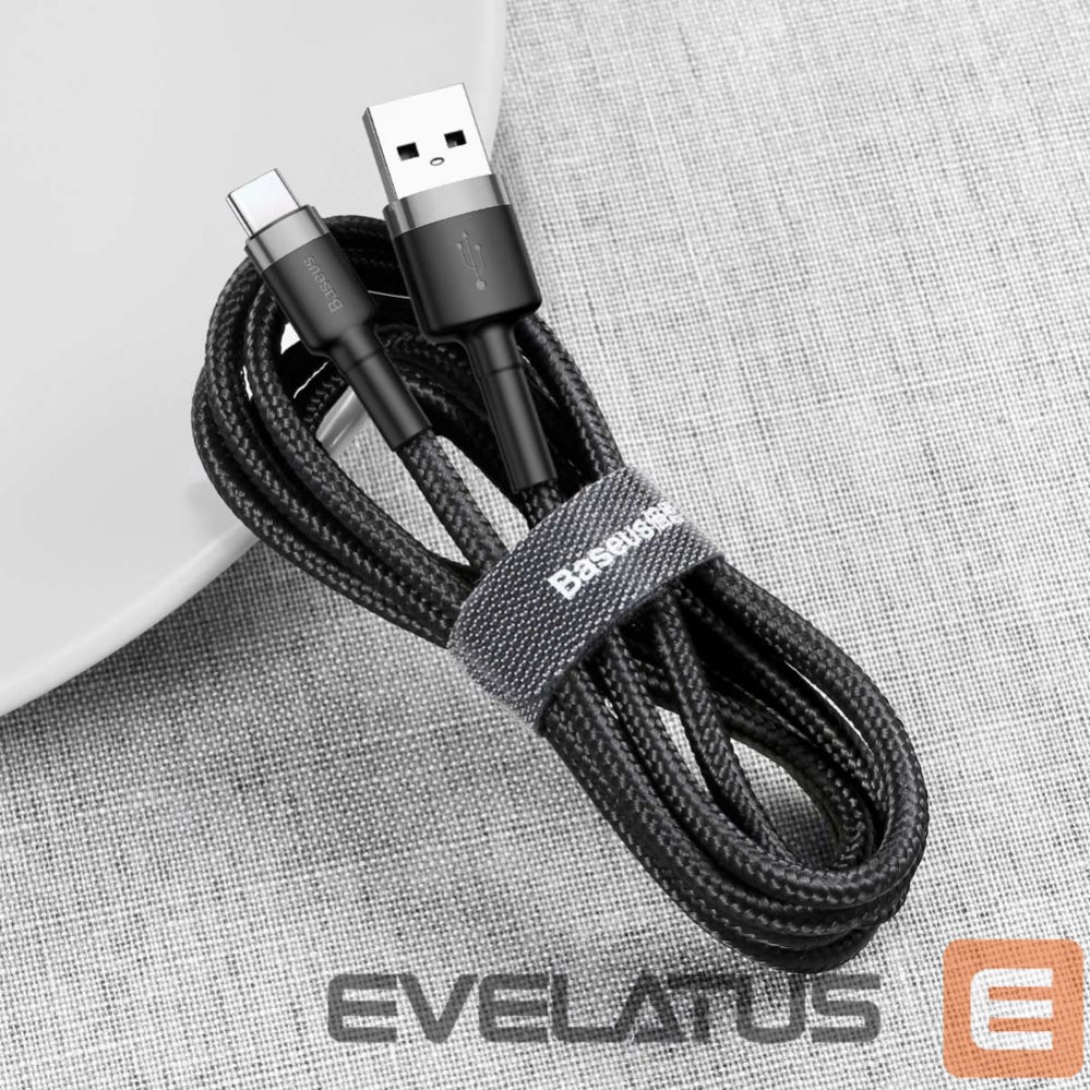 Kabelis Baseus Baseus Cafule USB-A / USB-C QC 3.0 3A cable 0.5 m - black-gray