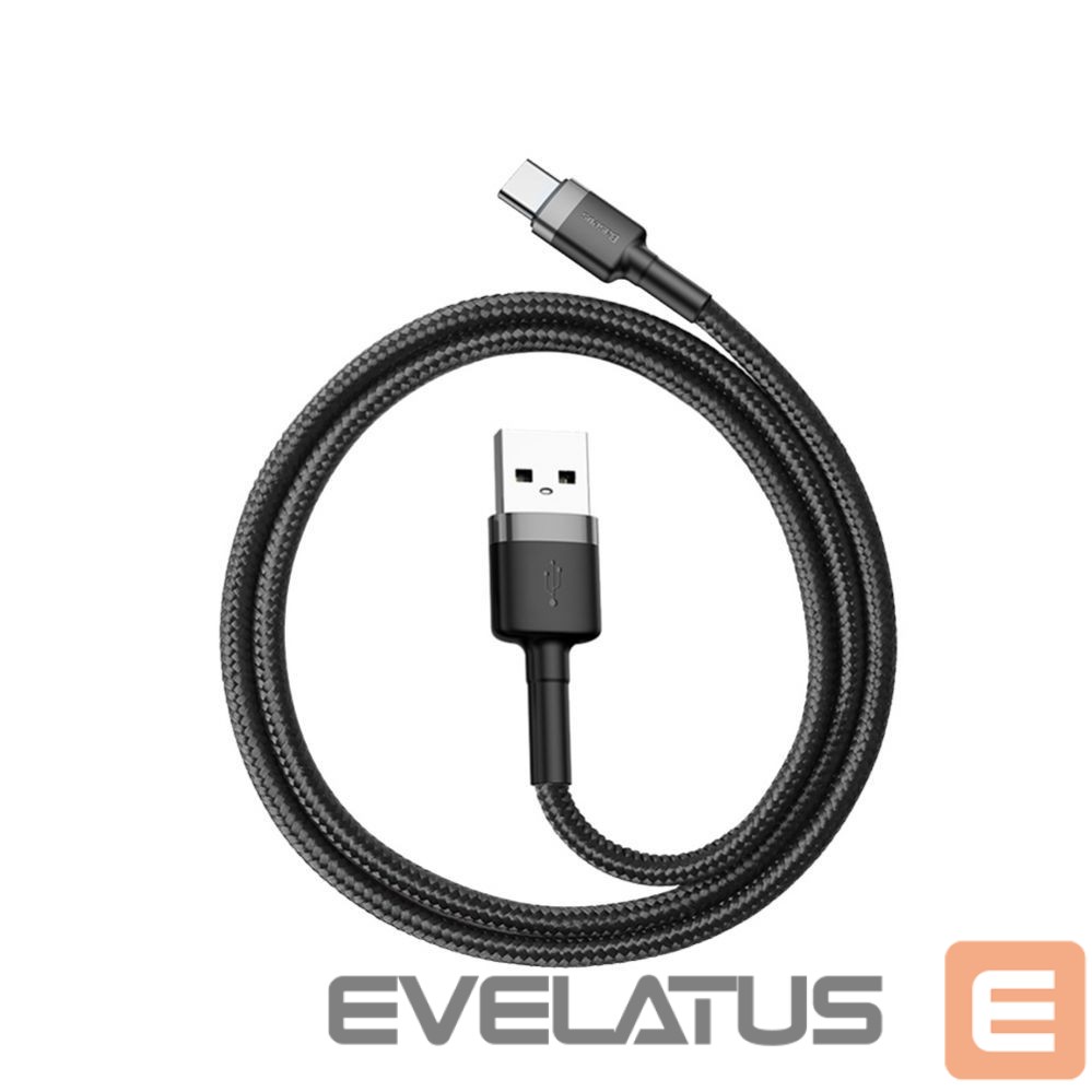 Kabelis Baseus Baseus Cafule USB-A / USB-C QC 3.0 3A cable 0.5 m - black-gray