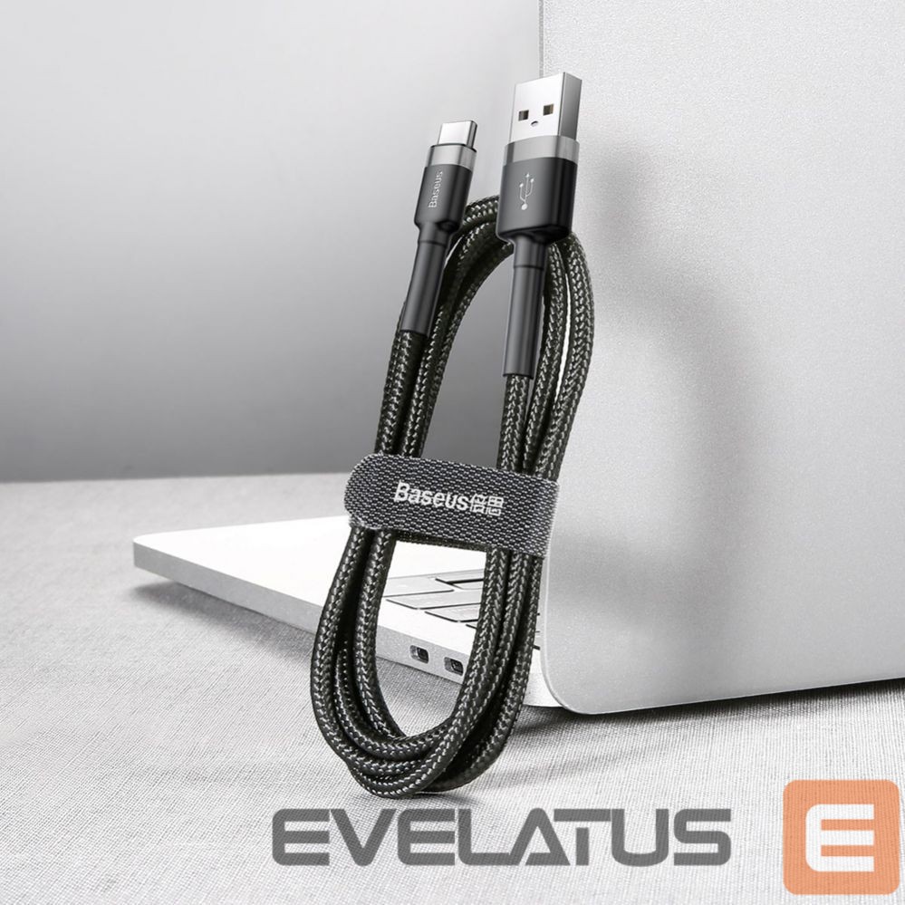 Kabelis Baseus Baseus Cafule USB-A / USB-C QC 3.0 3A cable 0.5 m - black-gray