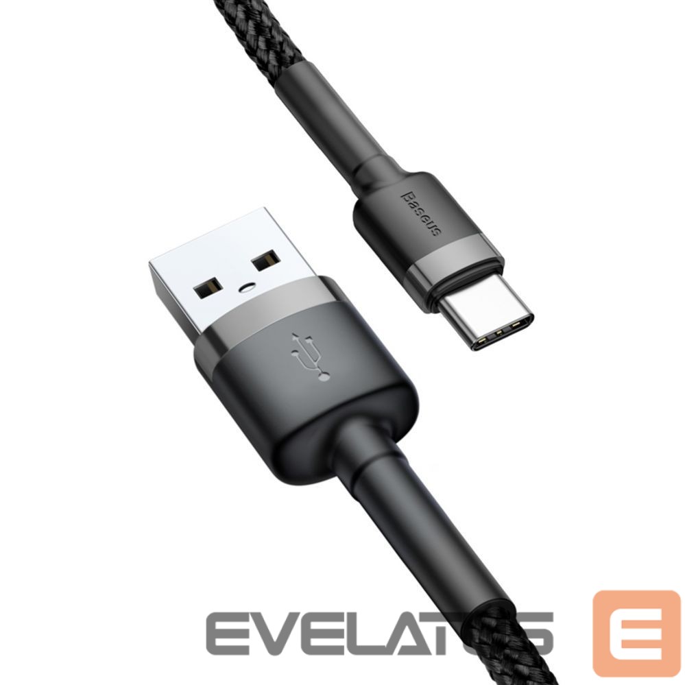 Kabelis Baseus Baseus Cafule USB-A / USB-C QC 3.0 3A cable 0.5 m - black-gray