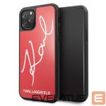 Nugarėlės dėklai Karl Lagerfeld  Karl Lagerfeld KLHCN65DLKSRE iPhone 11 Pro Max czerwony/red hard case Signature Glitter 