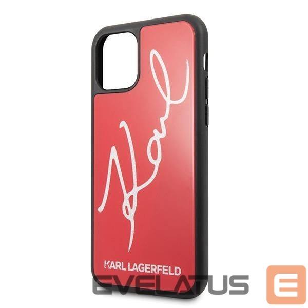 Nugarėlės dėklai Karl Lagerfeld Karl Lagerfeld KLHCN65DLKSRE iPhone 11 Pro Max czerwony/red hard case Signature Glitter