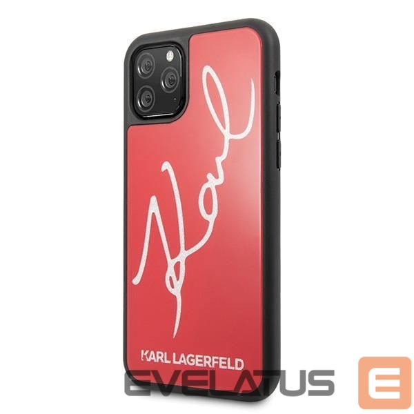 Nugarėlės dėklai Karl Lagerfeld Karl Lagerfeld KLHCN65DLKSRE iPhone 11 Pro Max czerwony/red hard case Signature Glitter