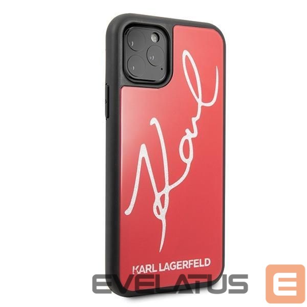 Nugarėlės dėklai Karl Lagerfeld Karl Lagerfeld KLHCN65DLKSRE iPhone 11 Pro Max czerwony/red hard case Signature Glitter