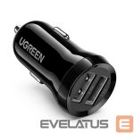 Automobiliniai įkrovikliai Ugreen  Ugreen car charger 2x USB 24W 4.8 A (2x 2.4 A) black (50875) Black