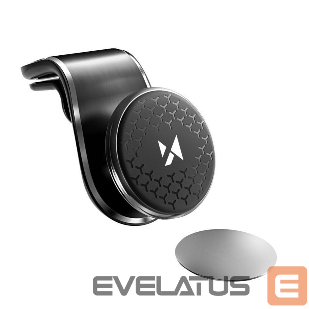 Automatinis laikiklis Wozinsky Wozinsky Magnetic Car Grille Mount 360 Black (WMH-03)