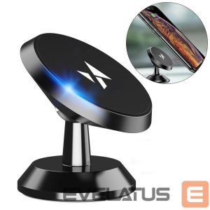 Automatinis laikiklis Wozinsky  Wozinsky Magnetic Car Mount for Dashboard 360 Self-Adhesive Black (WMH-05) 