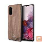 Nugarėlės dėklai Mercedes-Benz  Mercedes Wood Line Walnut Case for Samsung Galaxy S20 - Brown 