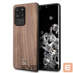 Nugarėlės dėklai Mercedes-Benz  Mercedes Wood Line Walnut Case for Samsung Galaxy S20 Ultra - Brown 
