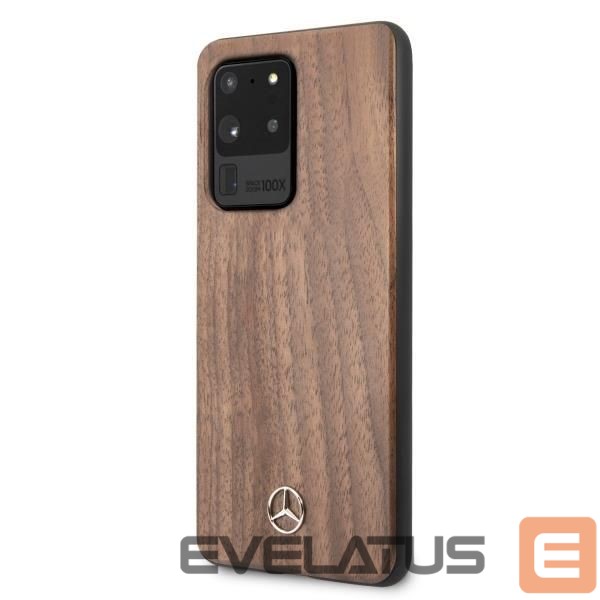 Nugarėlės dėklai Mercedes-Benz Mercedes Wood Line Walnut Case for Samsung Galaxy S20 Ultra - Brown