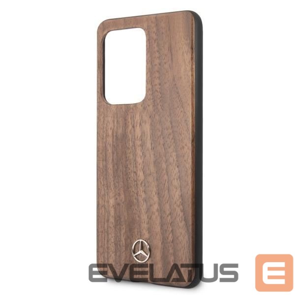 Nugarėlės dėklai Mercedes-Benz Mercedes Wood Line Walnut Case for Samsung Galaxy S20 Ultra - Brown
