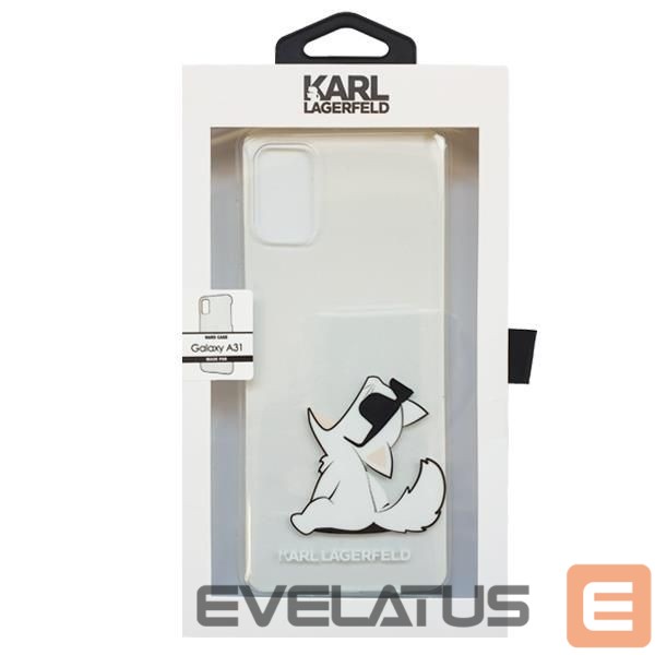 Nugarėlės dėklai Karl Lagerfeld Karl Lagerfeld Choupette Fun Case for Samsung Galaxy A31 - Transparent