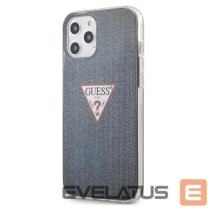Nugarėlės dėklai Guess  Guess GUHCP12LPCUJULDB iPhone 12 Pro Max 6.7" navy/dark blue hardcase Jeans Collection 