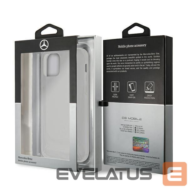Nugarėlės dėklai Mercedes-Benz Mercedes Line Case for iPhone 12 Pro Max - Transparent