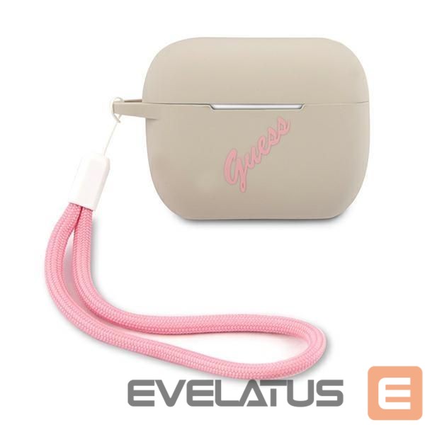 Nugarėlės dėklai Guess Guess GUACAPLSVSGP AirPods Pro cover gray pink/grey pink Silicone Vintage