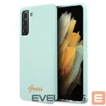 Nugarėlės dėklai Guess  Guess GUHCS21MLSLMGLB S21+ G996 blue/blue hardcase Silicone Script Metal Logo 
