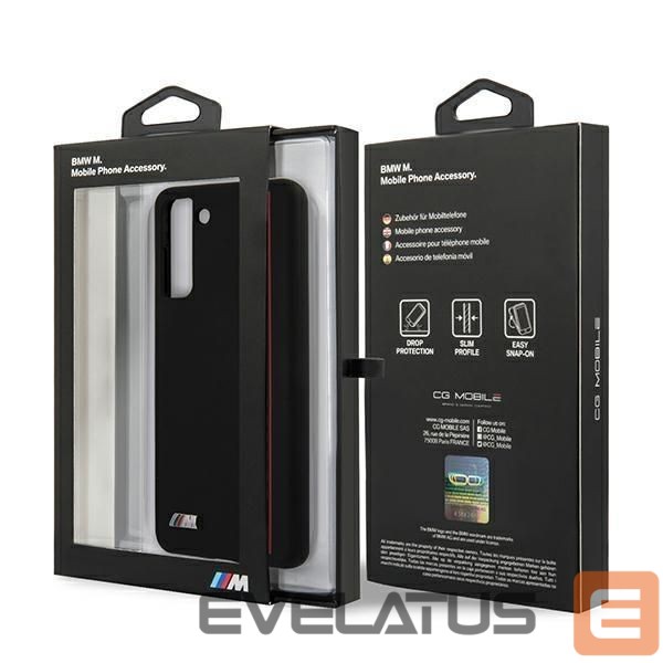 Nugarėlės dėklai BMW BMW Silicone Stripes M Collection Case for Samsung Galaxy S21+ - Black