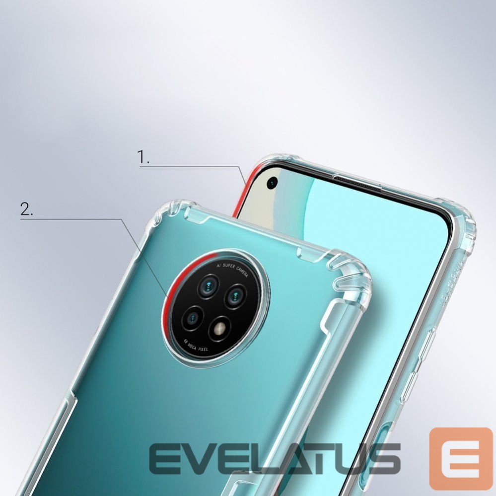 Nugarėlės dėklai Nillkin Nillkin Nature Gel Case Cover Ultra Slim Xiaomi Redmi Note 9T 5G Transparent
