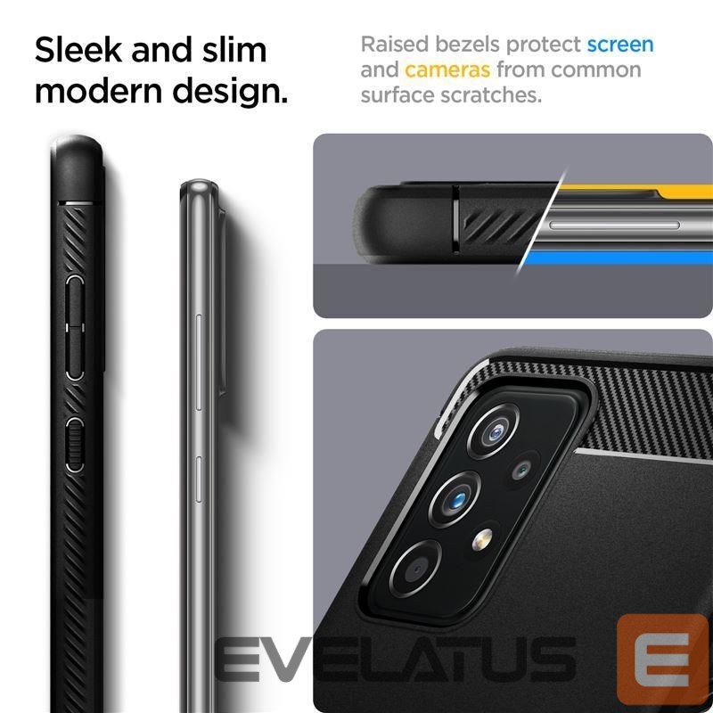 Nugarėlės dėklai Spigen Spigen Rugged Armor Case for Samsung Galaxy A52 / A52S - Matte Black