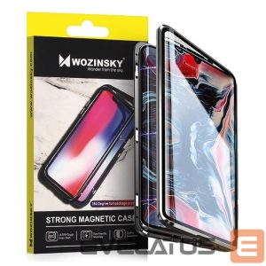 Nugarėlės dėklai Wozinsky  Wozinsky Full Magnetic Case Full Body Front and Back Cover with built-in glass for Vivo X60 black-transparent 