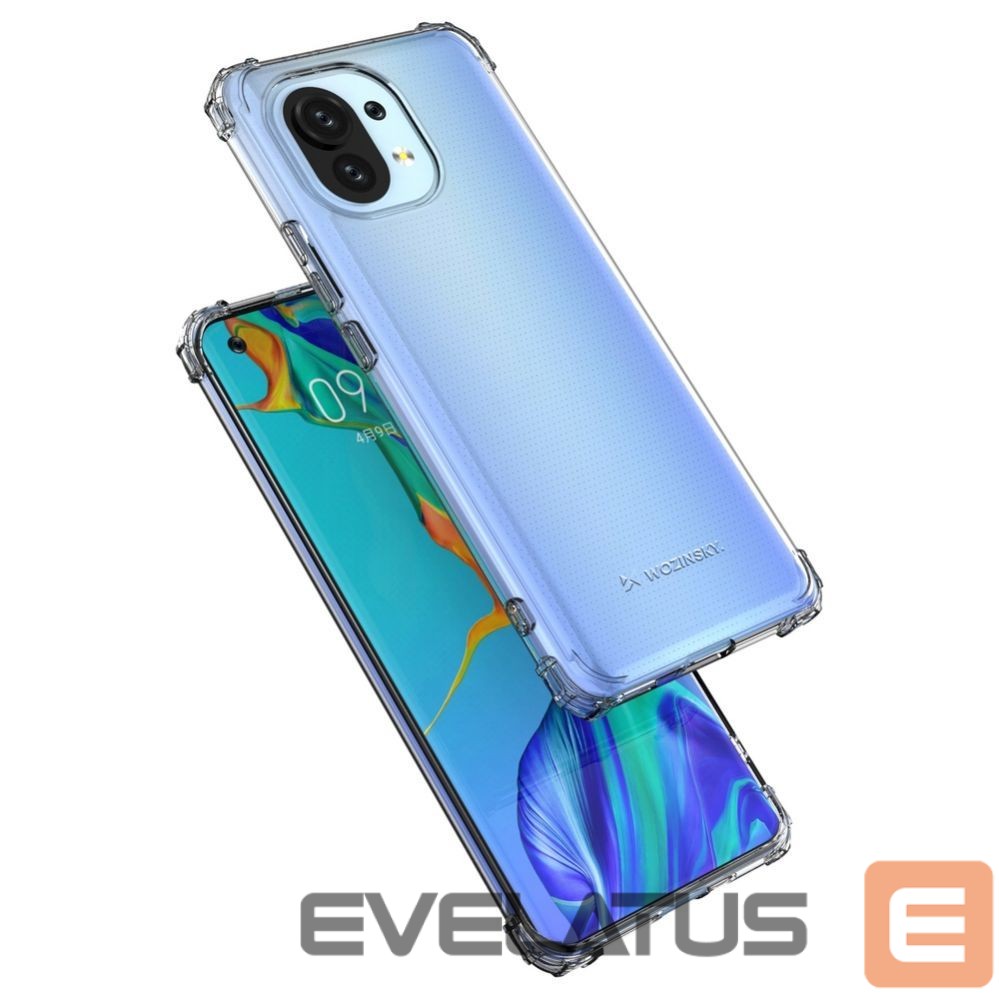 Nugarėlės dėklai Wozinsky Wozinsky Anti Shock durable case with Military Grade Protection for Xiaomi Mi 11 transparent