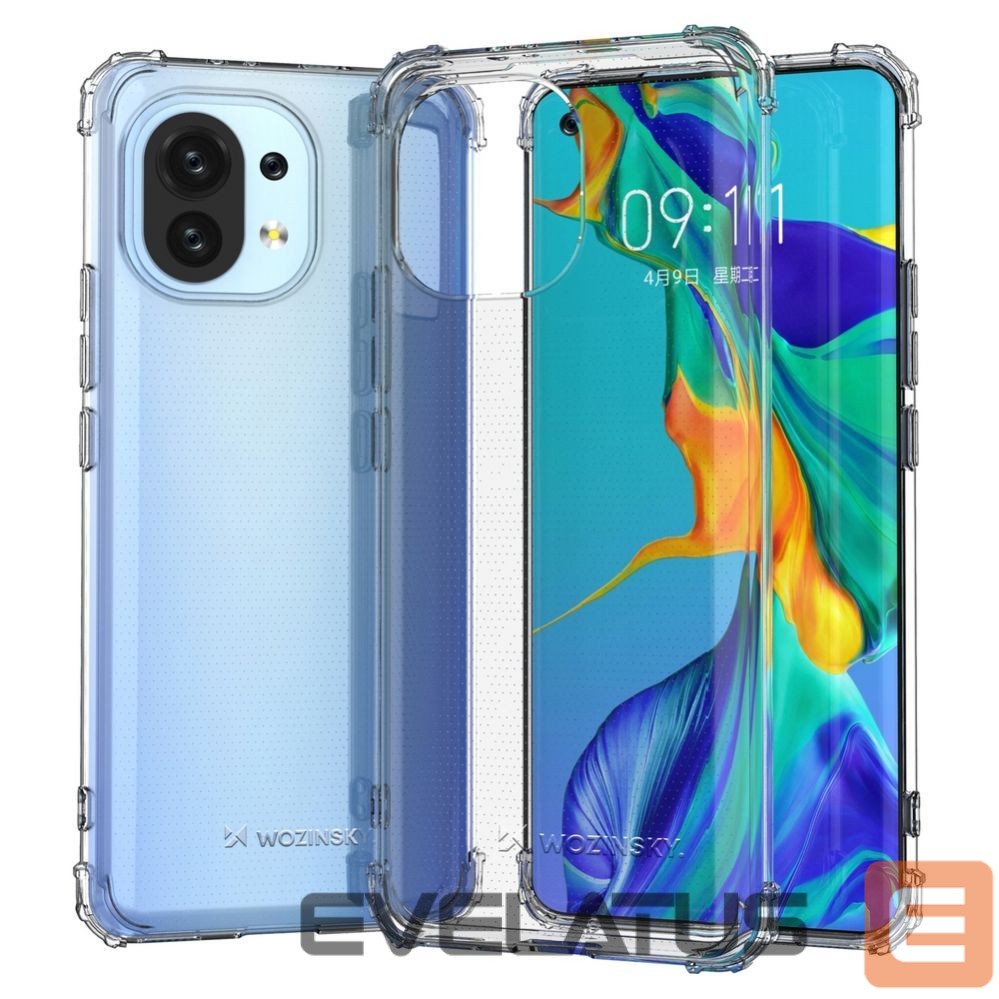 Nugarėlės dėklai Wozinsky Wozinsky Anti Shock durable case with Military Grade Protection for Xiaomi Mi 11 transparent