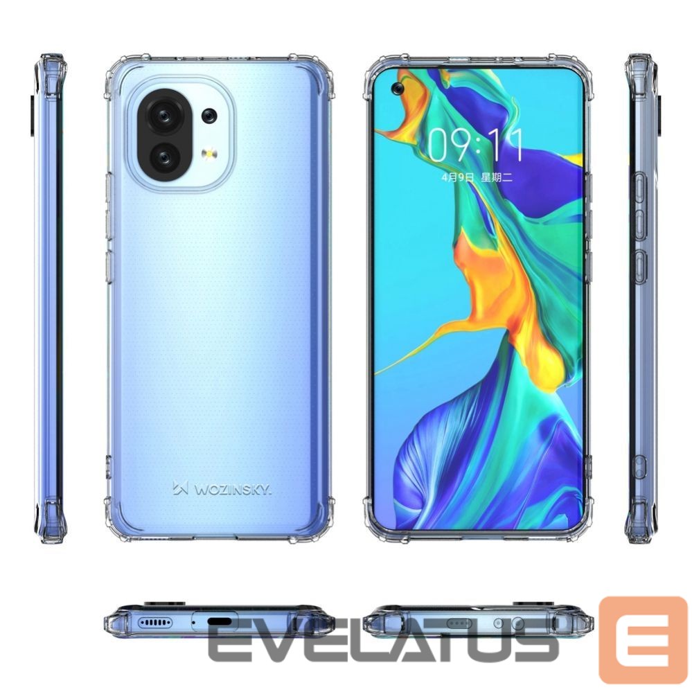 Nugarėlės dėklai Wozinsky Wozinsky Anti Shock durable case with Military Grade Protection for Xiaomi Mi 11 transparent