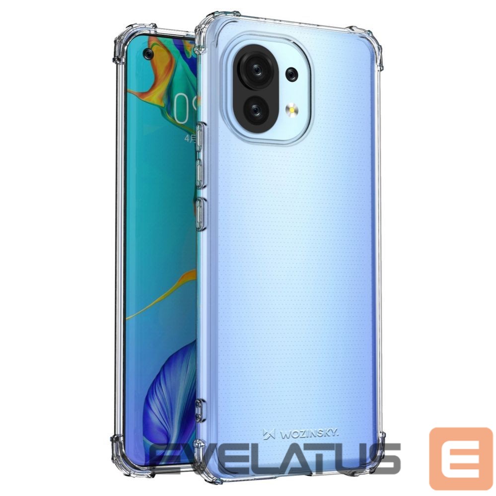 Nugarėlės dėklai Wozinsky Wozinsky Anti Shock durable case with Military Grade Protection for Xiaomi Mi 11 transparent