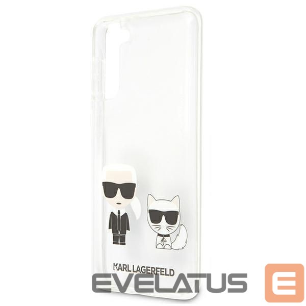 Nugarėlės dėklai Karl Lagerfeld Karl Lagerfeld Karl&Choupette Case for Samsung Galaxy S21+ - Transparent