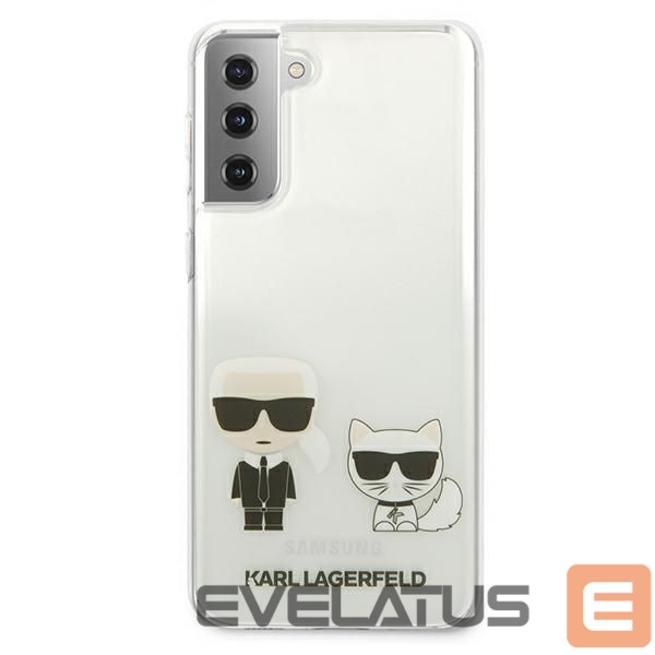 Nugarėlės dėklai Karl Lagerfeld Karl Lagerfeld Karl&Choupette Case for Samsung Galaxy S21+ - Transparent