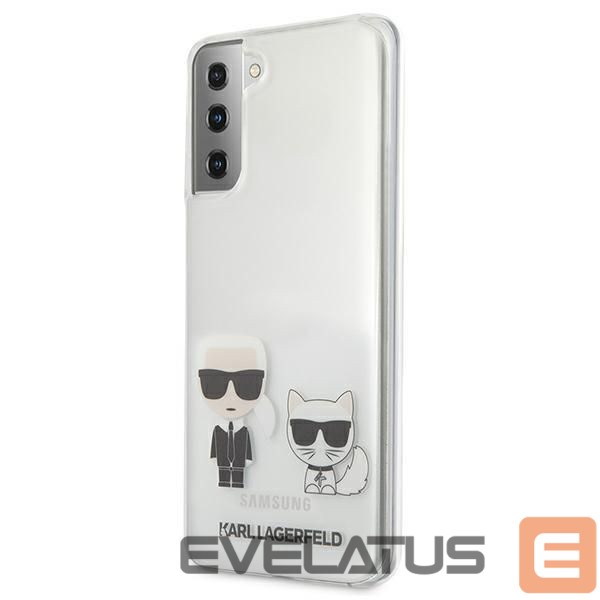 Nugarėlės dėklai Karl Lagerfeld Karl Lagerfeld Karl&Choupette Case for Samsung Galaxy S21+ - Transparent